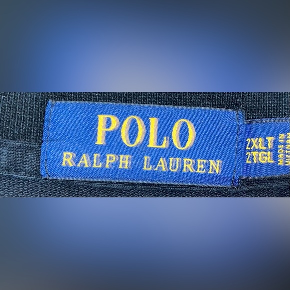 POLO RALPH LAUREN BLACK COLLAR TEE WITH WHITE NO. 3 - Picture 3 of 3